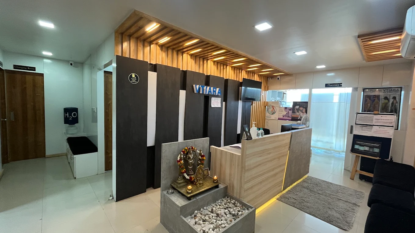 VTIARA Hair & Skin Clinic interior in Bangalore