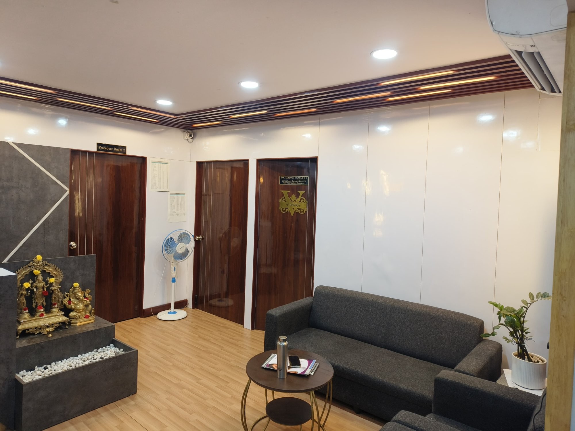 VTIARA Clinic Waiting Area - Hair & Skin Clinic Bangalore